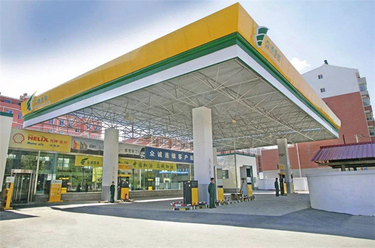 随州加气站钢结构网架案例7